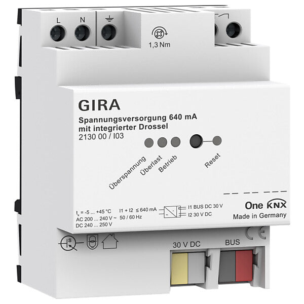 Gira KNX-Spannungsversorgung 640mA Drossel REG 213000